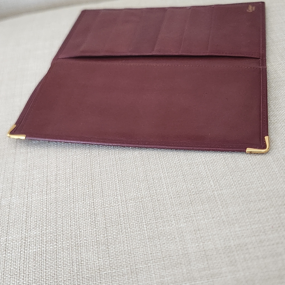 Cartier Vintage Bordeaux Bifold Wallet/ Checkbook - Picture 11 of 14
